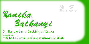 monika balkanyi business card